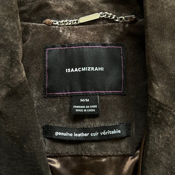 Stunning Vintage Leather Suede Oversized Blazer Jacket Coat Preppy Wester Boho - Picture 6 of 8